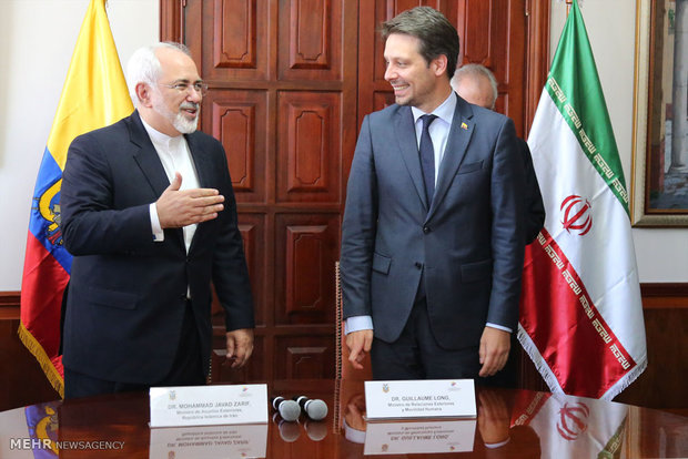 Zarif, Ecuadorian counterpart talk bilateral ties (2)